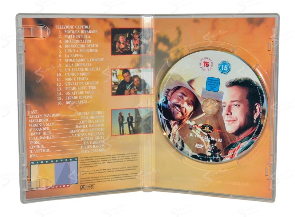 Harley Davidson e Marlboro Man DVD 1991 and the Mickey Rourke Don Johnson Raro - Immagine 4 di 4