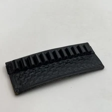 Hunter 33-39 Black Leather Basket Weave Ammo Duty Belt 12 Cartridge