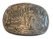 New / Sealed 1992 Hesston National Finals Rodeo  Adult Belt Buckle