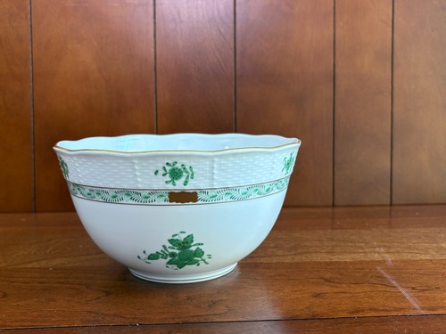 Herend "Chinese Bouquet" Green round Serving Bowl, 7.5'' , 362/AV, MINT