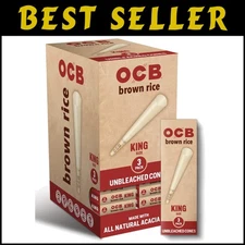 Ultra-Thin 109mm King Size Pre-Rolled Rice Cones - 72 Pack Eco Rolling Papers