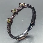 Fashion jewelry Natural Peridot Ring 925 Sterling Silver Size 7 /R464509