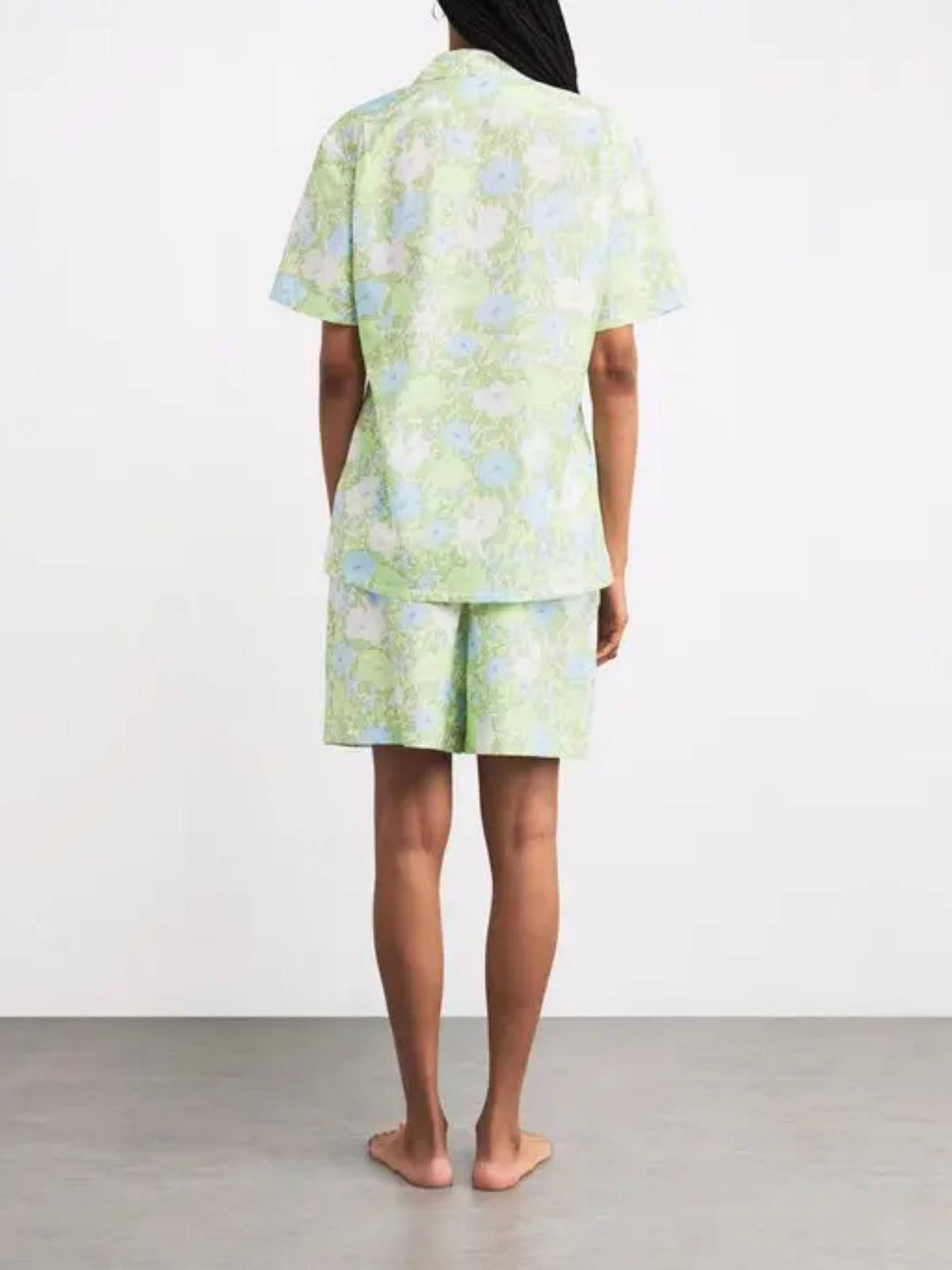 Olivia Von Halle Emeli Hester Floral Green Cotton-Silk Pyjamas. BNIB. RRP £475 image 4