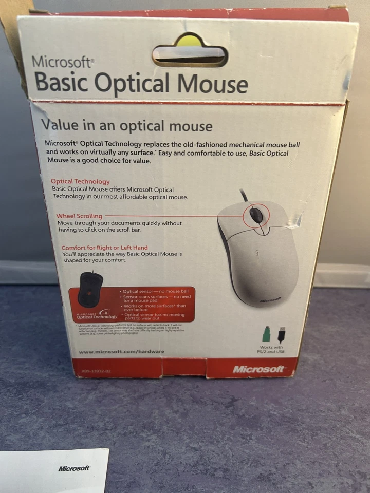 Microsoft Basic Optical Mouse PS/2 USB - Image 3 of 3
