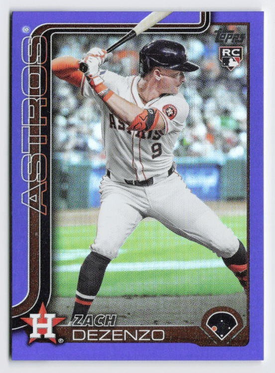 2025 Zach Dezenzo Rookie Card Topps Series 1 Purple Foil /250 #89 Astros