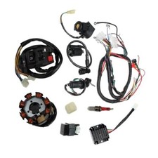 Electric Wiring Harness Wire Loom CDI Stator Kit Set for ATV Quad