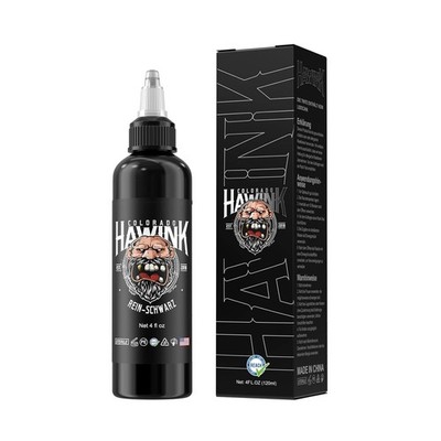 HAWINK Tattoo Farbe Black 4oz (120ml) Flaschen Rein Schwarz Tinten Profession...