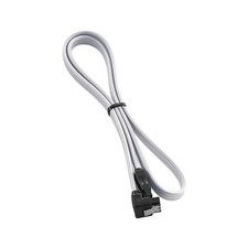 ModFlex Sleeved Right Angle SATA 3 Cable White Fits 60cm