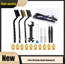 27-Piece 3D Printer Nozzle Cleaning Set Includes Needle, Brush, Wrench