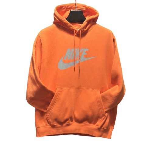 Size Large - Nike NSW Orange Hoodie With Silver Logo