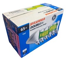 SYLVANIA Double Life 65W BR40 Flood Indoor Light Bulbs Warm White 6 Pack