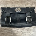 Harley Davidson Sportster big twin 9 inch leather fork handlebar tool bag