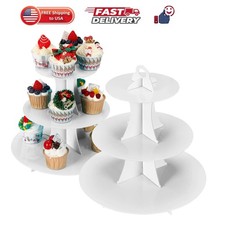 Cupcake Stand, 3-Tier Cupcake Stand Display, Cardboard Cup Cake Tower Stand, ...