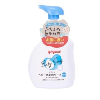 [Pigeon] [Fragrance-Free] [500mL] Baby Foaming Body Soap (Bottle)
