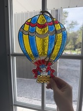 Hot Air Balloon Suncatcher Plastic