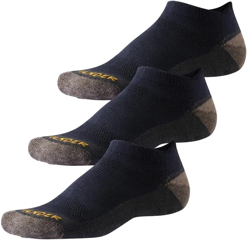 Merino Wool Ankle Running Hiking Socks 3 Pairs Lightweight Cushioned Sweat-Wicki
