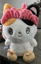 Russ Jazwares Calico Cat Plush 10" Stuffed Toy Bunny Slippers Headband Self Care