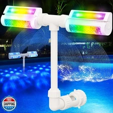 Likiyol 2025 2-in-1 Pool Fountains with Lights for Above and In-Ground Pools 