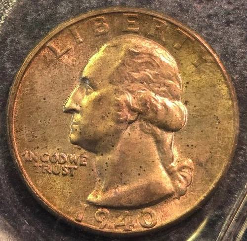 1940-S Washington Quarter, Toned Unc