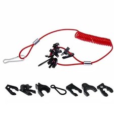 Safety Kill Stop Switch with 7 Keys  Lanyard Compatible with Boat Motor Outboar