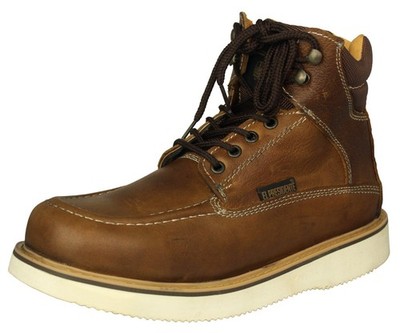 Mens Work Boots Leather Lace Up Shoe Slip Oil Resistant Light Brown Bota Hombre