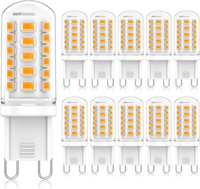 G9 LED Lampen Warmweiß 2700K 3W 10er Pack Ersatz für Halogenlampe 40W
