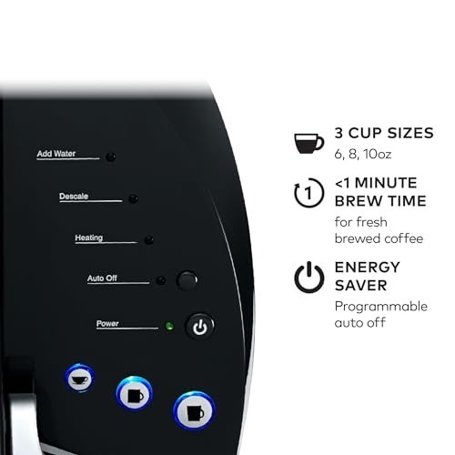 Keurig K-Classic Single Serve K-Cup Pod Coffee Maker, with 3 Brew Sizes, 48oz...