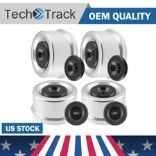 4PK Trailer EZ Lube Grease Hub Cover Dust Cap w/Rubber Plug For 2000-3500LB