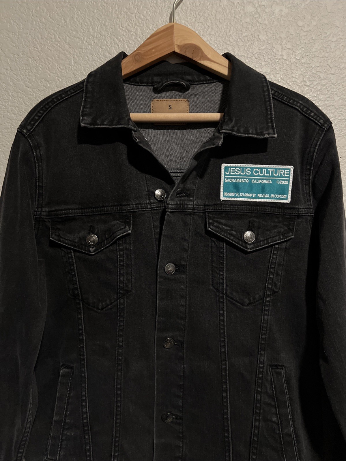 Christian Jean Jacket Religious Church Pastor Embroidered Patch Gift Camp Sz S image 2