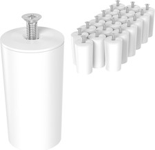Tappi Paracolpi D'Arresto per Tapparelle, Set Da 20 Di 40Mm Incl. Viti Bianco, T