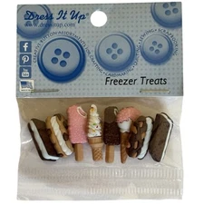 Dress It Up Frozen Treats Buttons - Shank Ice Cream Bar Sweet Treat Yummy 068