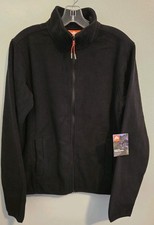 Ozark Trail Men's SMALL Polar Fleece Jacket BLACK Zip Front Mock Neck #10726