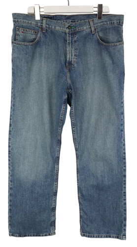 TOMMY HILFIGER Freedom Jeans Mens W36/L30 Fit Straight Mid Rise Faded Blue