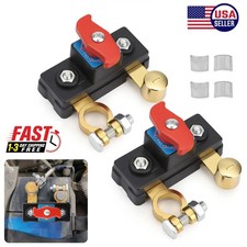 2pcs Universal Battery Disconnect Switch 12v 24v Cut Off Isolator For Cars Rv