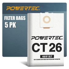 75037 Filter Bags for Festool 496187 Fits CT 26, 5PK