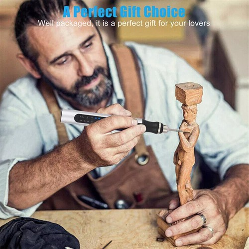 USB Gravierstift 10 W Akku Gravierer Gravurgerät 52 tlg Fräser Gravurwerkzeug - Bild 17 von 18