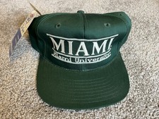 Vintage 1990s The Game Miami University (Ohio) Redhawks Green “Bar Hat” - NWT