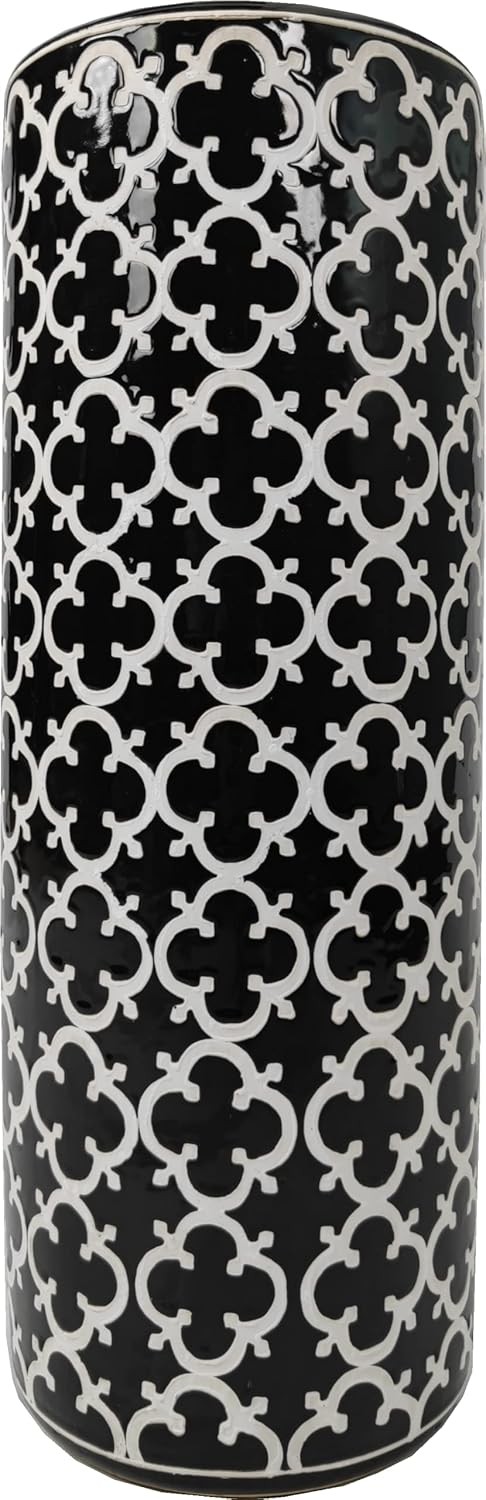 Porcelain Ceramic Umbrella Stand Holder Modern Style Floor Vase Storage Canes