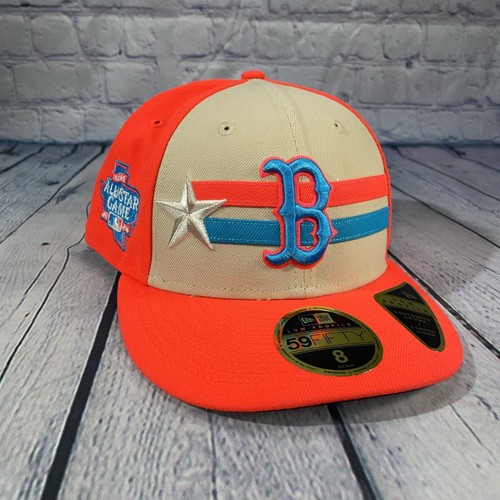 New Era 59Fifty Boston Red Sox Cream 2024 All Star Low Profile Fitted Hat Sz 8