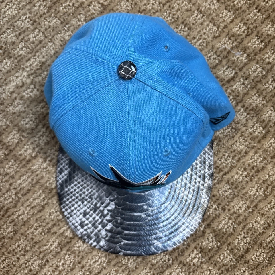 San Jose Sharks New Era Blue Snake Skin Hat Snapback - Image 2 of 4