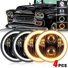 Dot For Chevy 3100 Truck 1958 1959 4pc 5.75 Round Led Headlights Hi Lo Beam Drl
