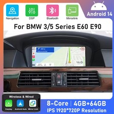 For BMW E60/E61/E63/E90/E91 Android 14 8,8 Zoll 4+64GB Carplay Autoradio WIFI BT