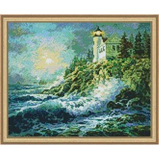 PixelHobby Bass Harbor Lighthouse Kit & Frame Mosaic Art Kit