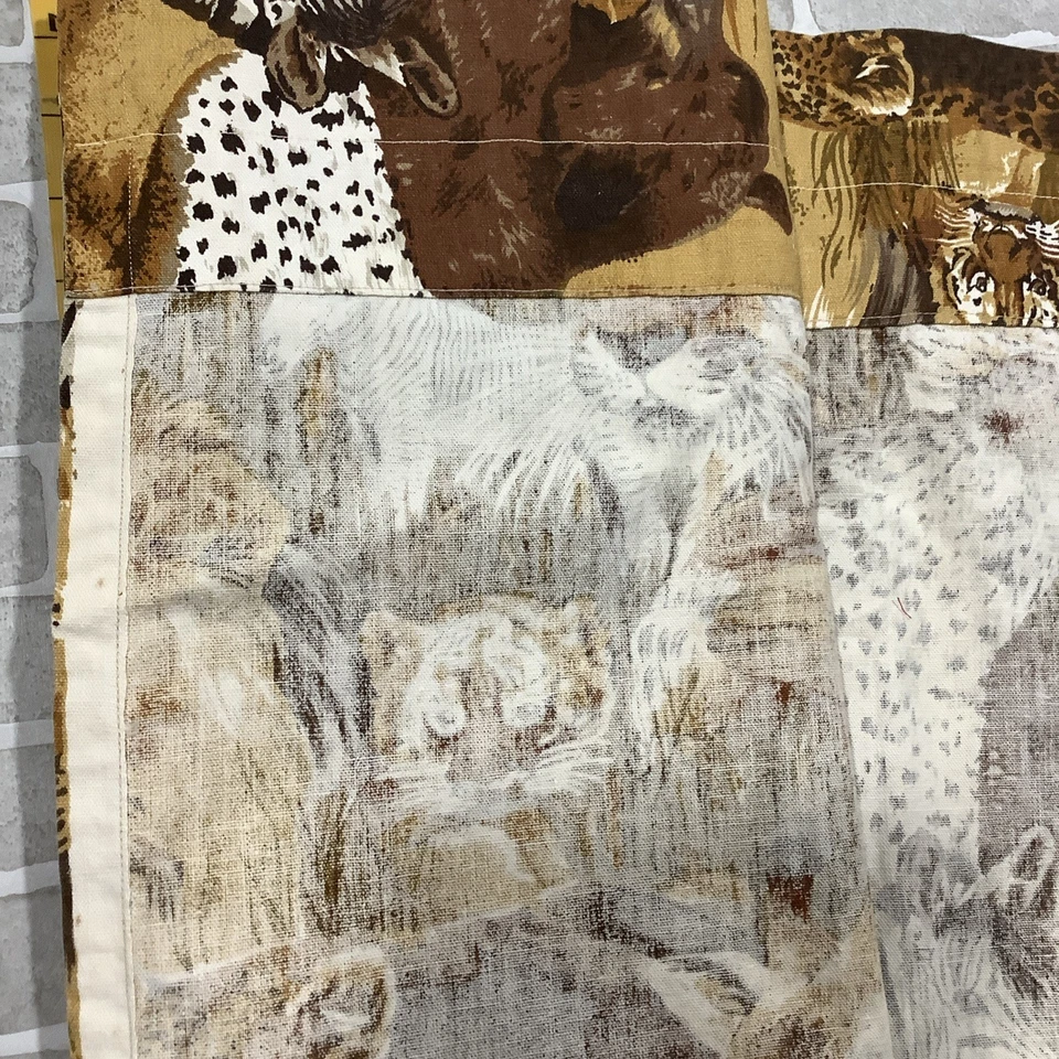 "Cenefa de cortina leopardo guepardo elefante cebra safari sabana salvaje 17""X132""" Foto 4 de 4