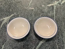 Elegance II Collection Mariner Blue Dessert / Salad Bowls Japan Set Of 2