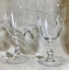 2 TIFFIN FRANCISCAN Petite water goblet glasses