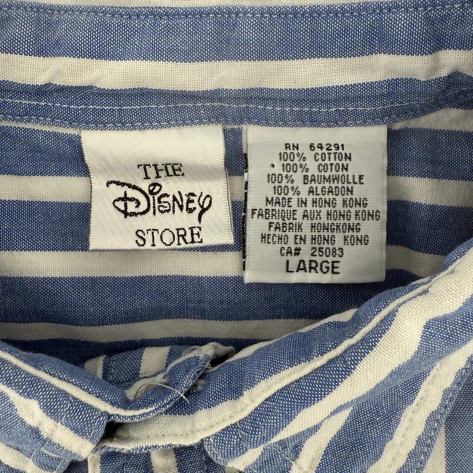 Camisa De Colección Disney Store Seven Dwarfs Dopey Bordada Tira LS Botón Mujeres Talla L Foto 4 de 4