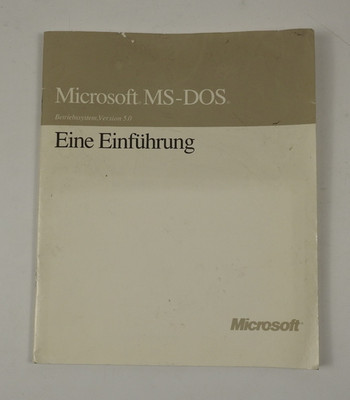 Microsoft MD-DOS Version 5.0 Eine Einführung, Broschüre