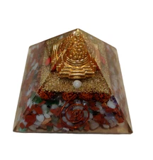 @ Healing Crystal Pyramid Orange Colour 3x3 Inches V242