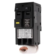 New Circuit Breaker Square D Homeline  HOM250GFI 2 Pole 50 Amp GFCI